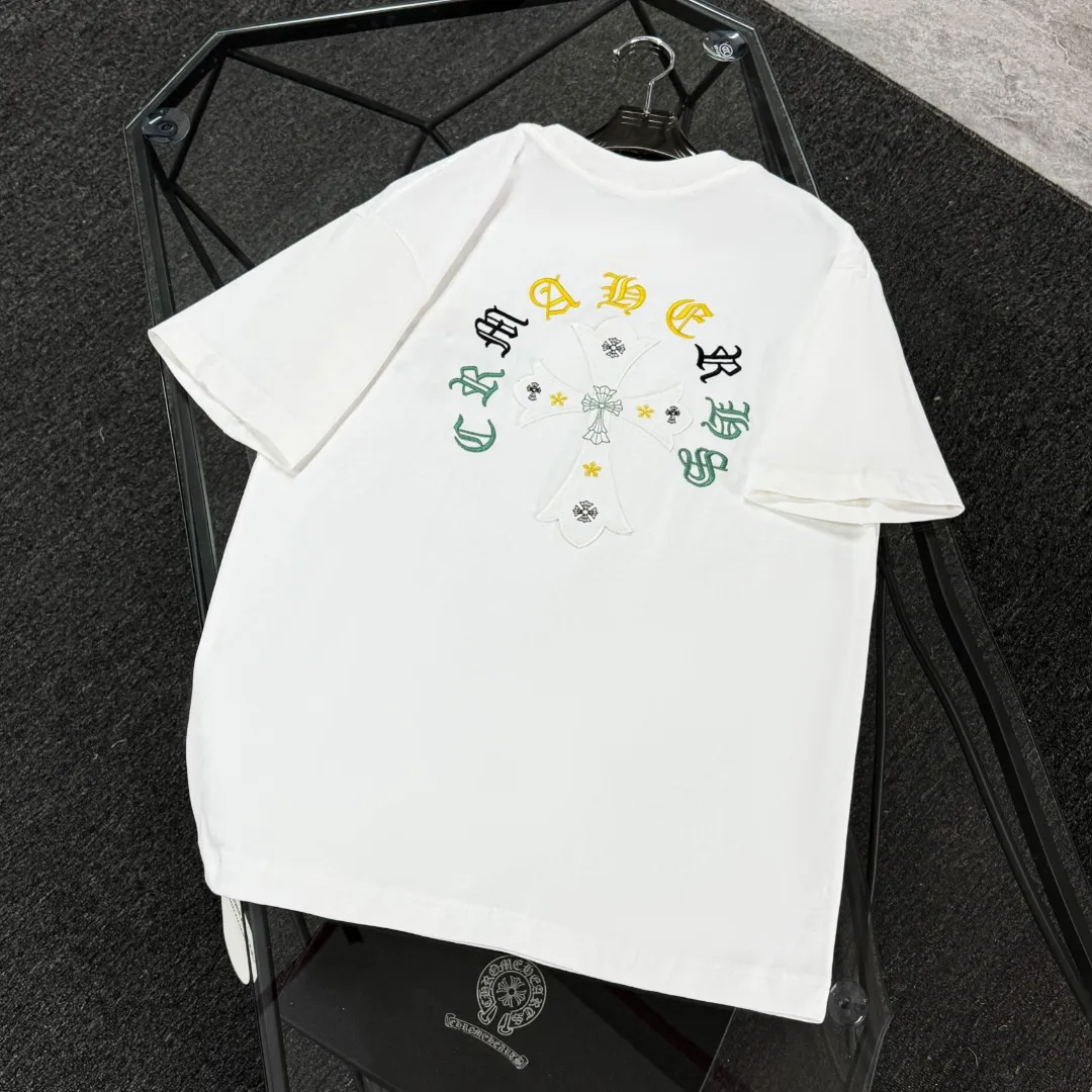 P180 Chrome Hearts 25 high version fabrics made of 300g high-density cotton, no deformation, no shrinkage, complete with three labels, same style for men and women, process: patch embroidery, color: white, black, gray SIZE: S-XL